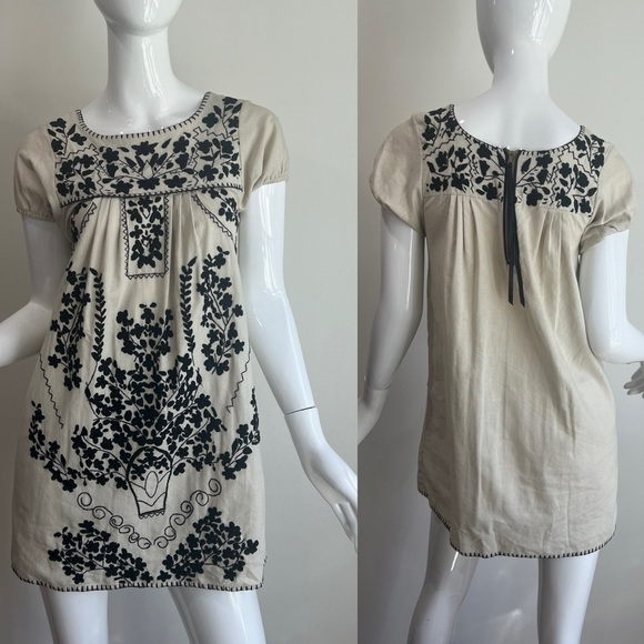 Lerario Beatriz Embroidered Mini Dress Tunic - Picture 4 of 13